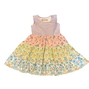 Cheeky Plum 5T Girls Spring Tiered Pastel Twirl Dress